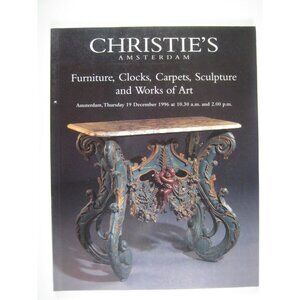 Christie's Catalog 1996 Furniture Clocks Art Carpets Sculpture Amsterdam 2322